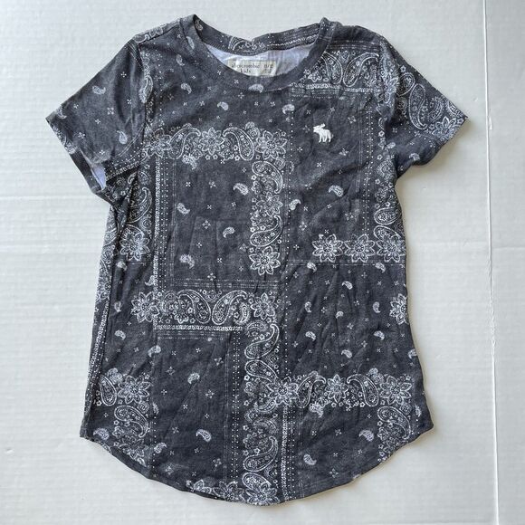 Abercrombie Kids Girls Size 11/12 [2 Piece Bundle] Short Sleeve Tops Green/Black - Picture 2 of 8